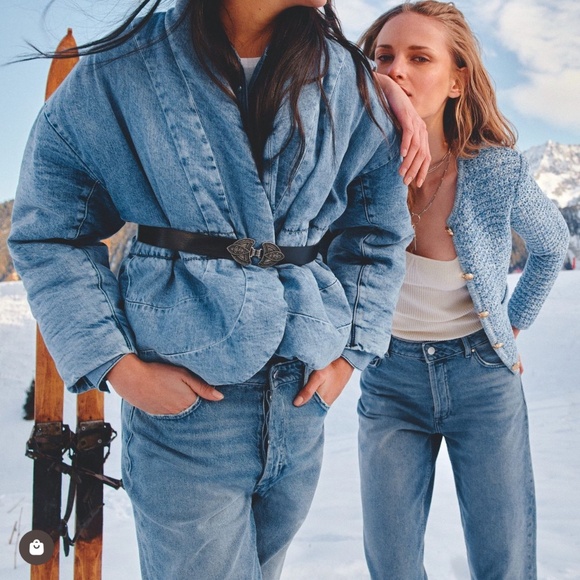 Ba&sh Caly denim puffer jacket